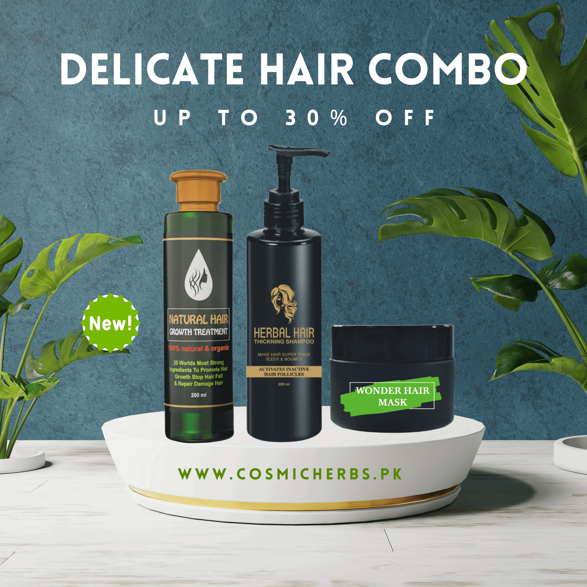 Delicate Hair Bundle | Oil | Shampoo | Mask - Cosmic Herbs