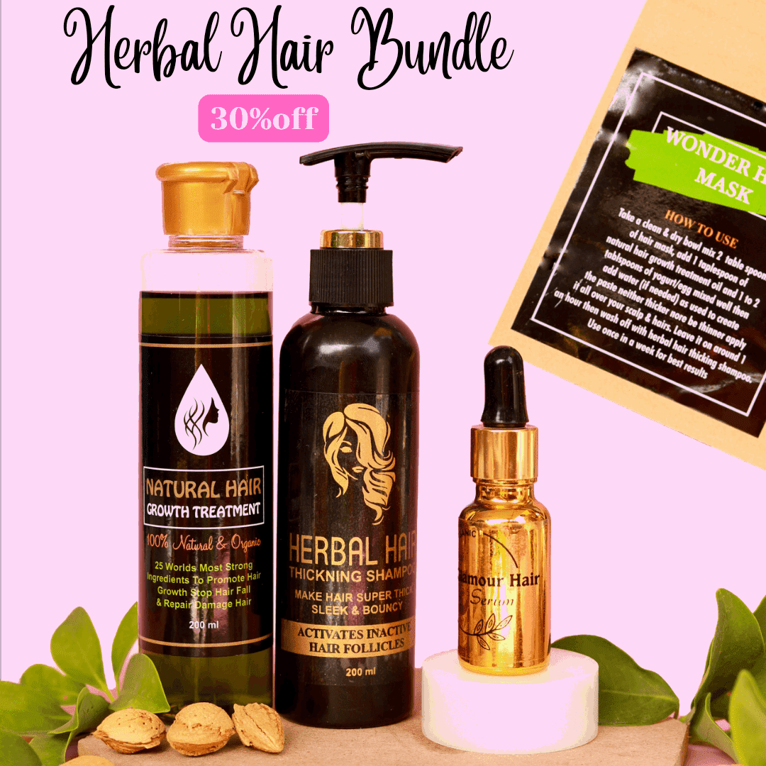 Herbal Hair Bundle | Oil | Shampoo | Serum - Cosmic Herbs