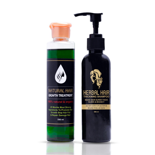 Natural Hair Growth Oil & Herbal Thickening Shampoo